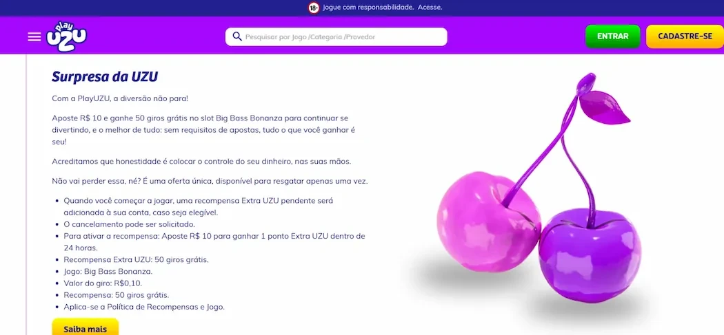 Rodadas grátis no Big Bass Bonanza no PlayUZU Rodadas grátis no PlayUZU