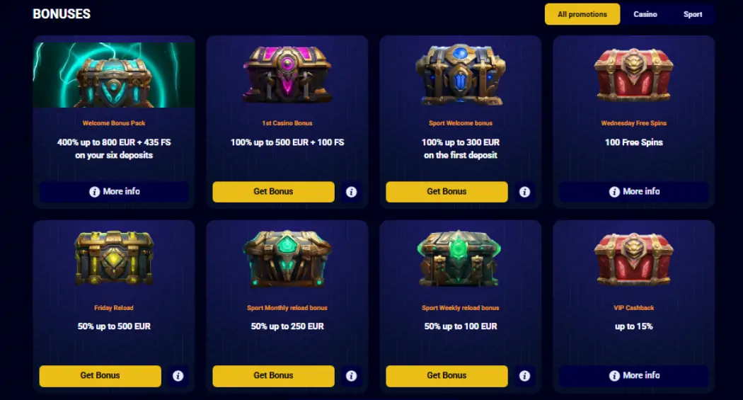 Blitzbet бонусы