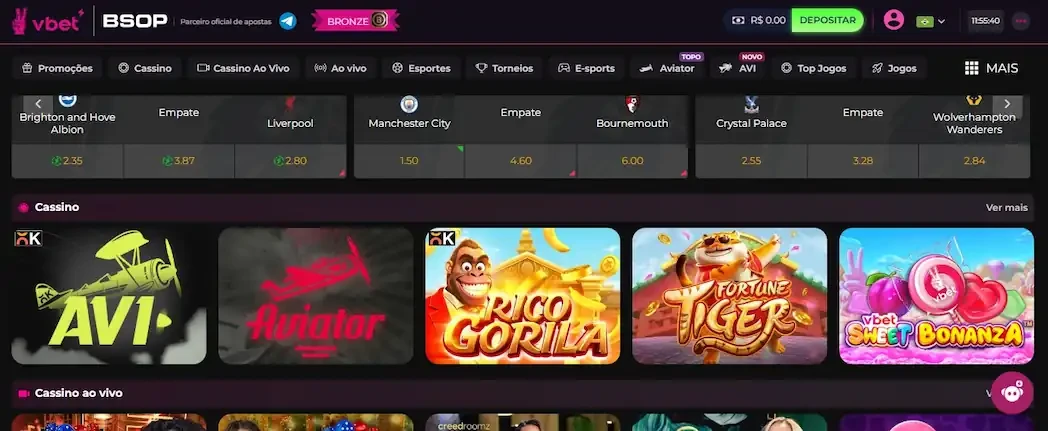 VBet Casino site