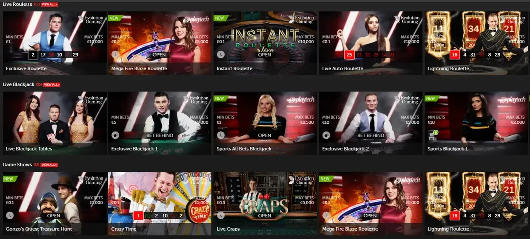 Betsafe live casino