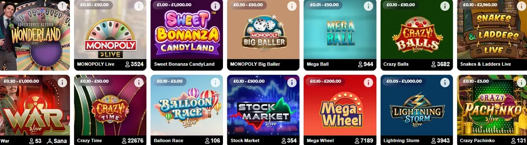 Monopoly Casino Live Gameshows Monopoly Casino Gameshows