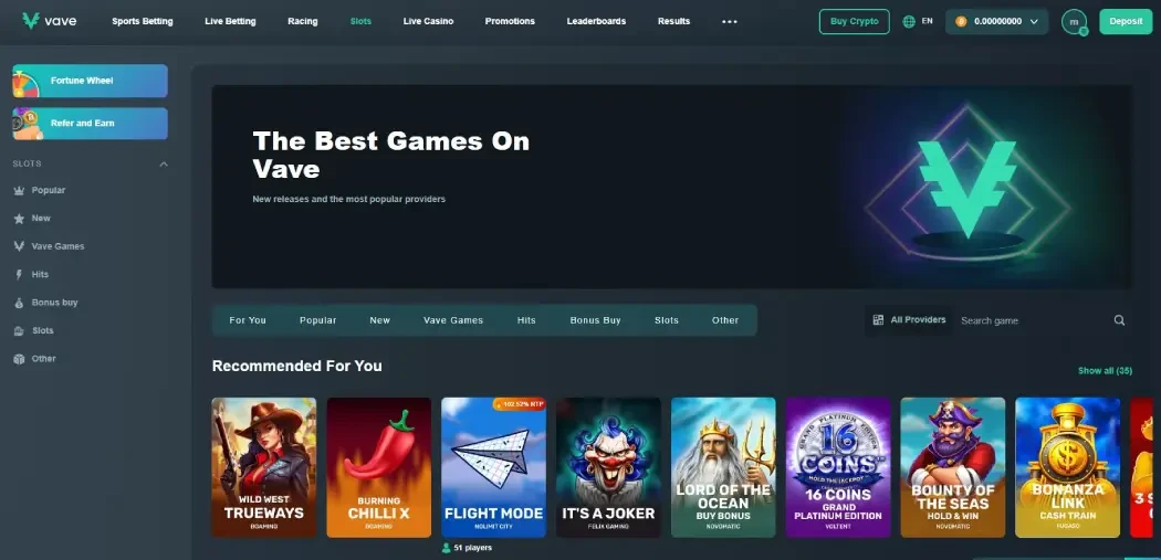 Офіційний сайт Vave