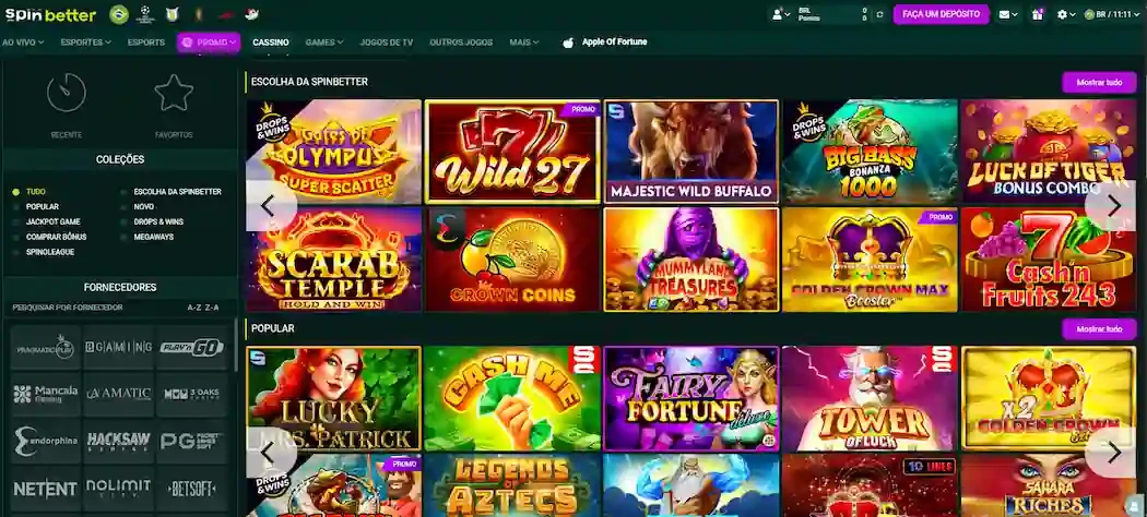 Jogos no SpinBetter Casino