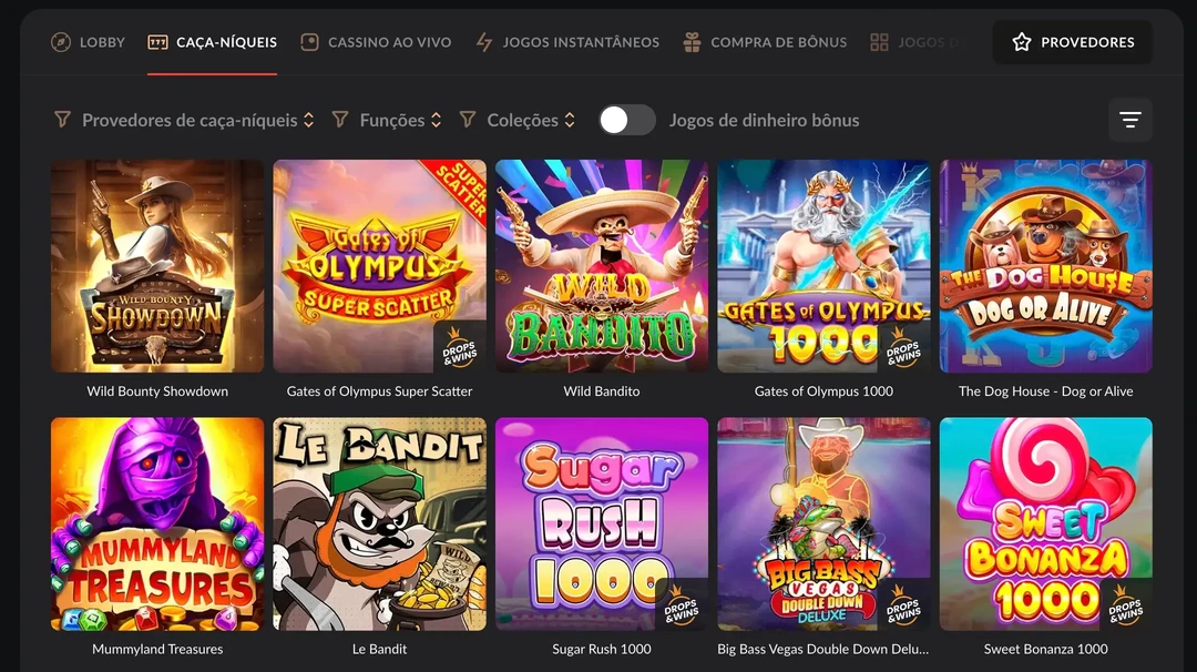 1 Go Casino jogos