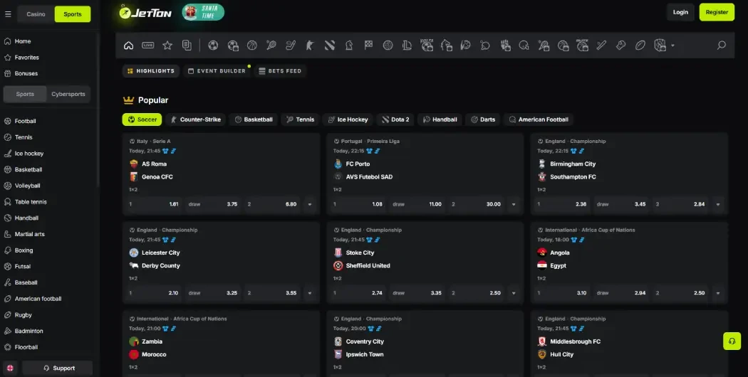 Jetton ставки на спорт Jetton ставки