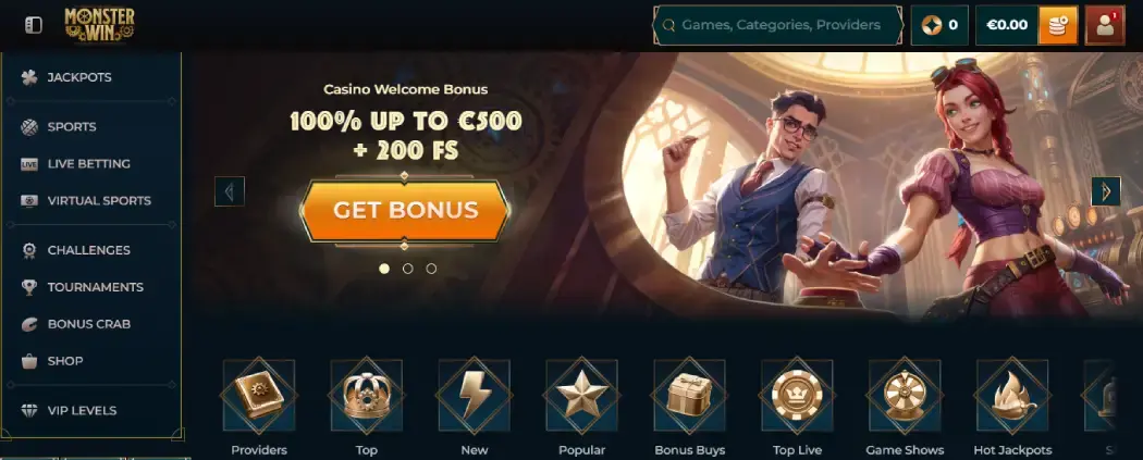 Monster Win официальный сайт