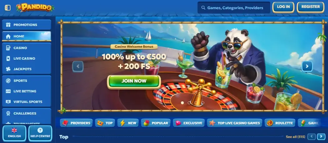 Pandido Casino официальный сайт Pandido Casino
