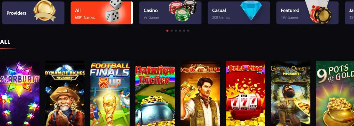 Betsuna Casino games