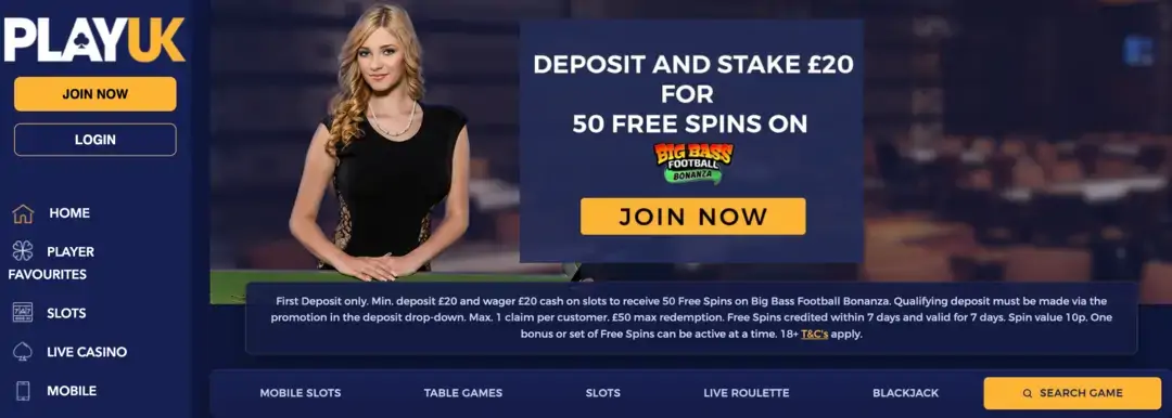 PlayUK Bank Transfer Casino