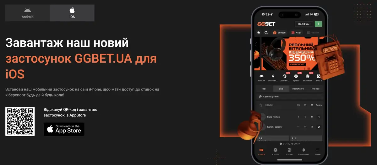 Додаток казино GGBet