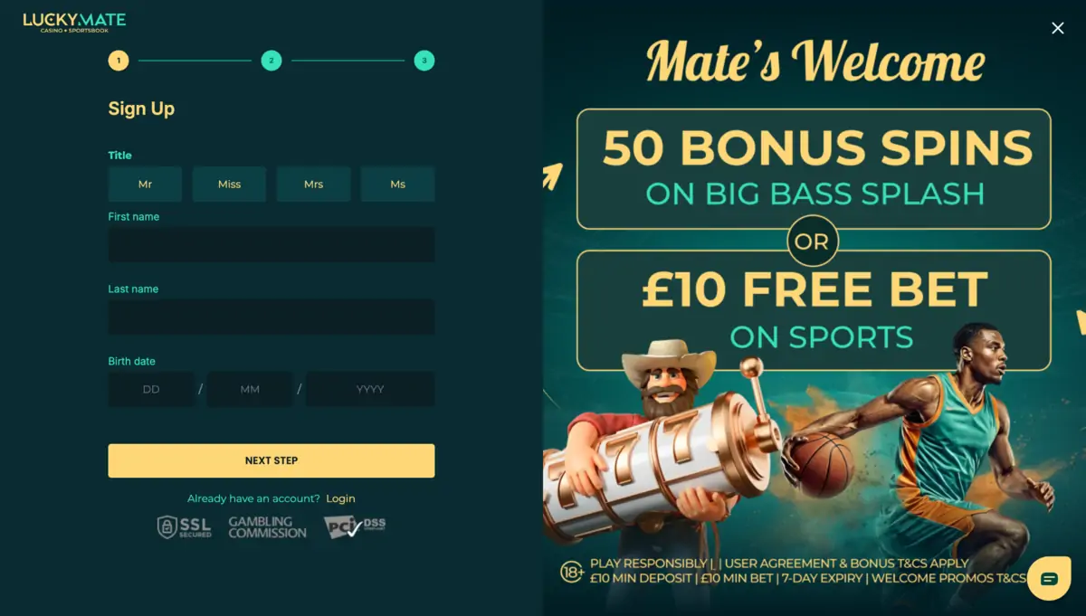 LuckyMate Login