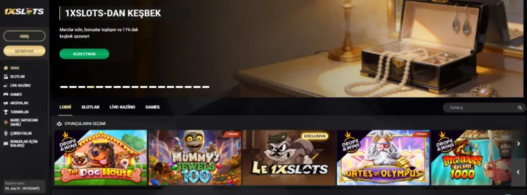 1xSlots azərbaycan oyunçuları üçün kazino 1xSlots