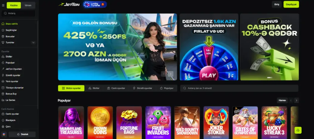 JetTon Casino – Azərbaycanda mobil kazino JetTon Casino