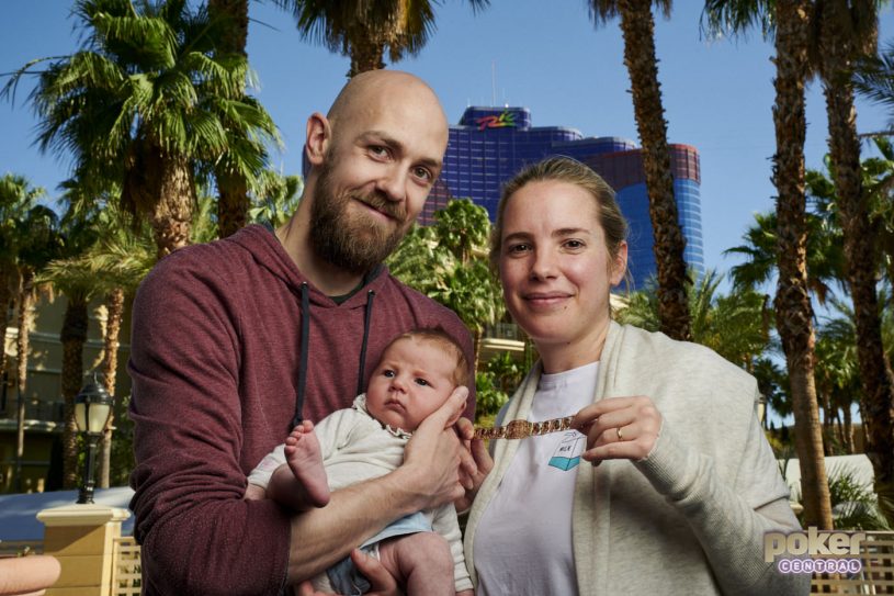Stephen Chidwick with his wife and daughter 2019 Stephen Chidwick's family 2019