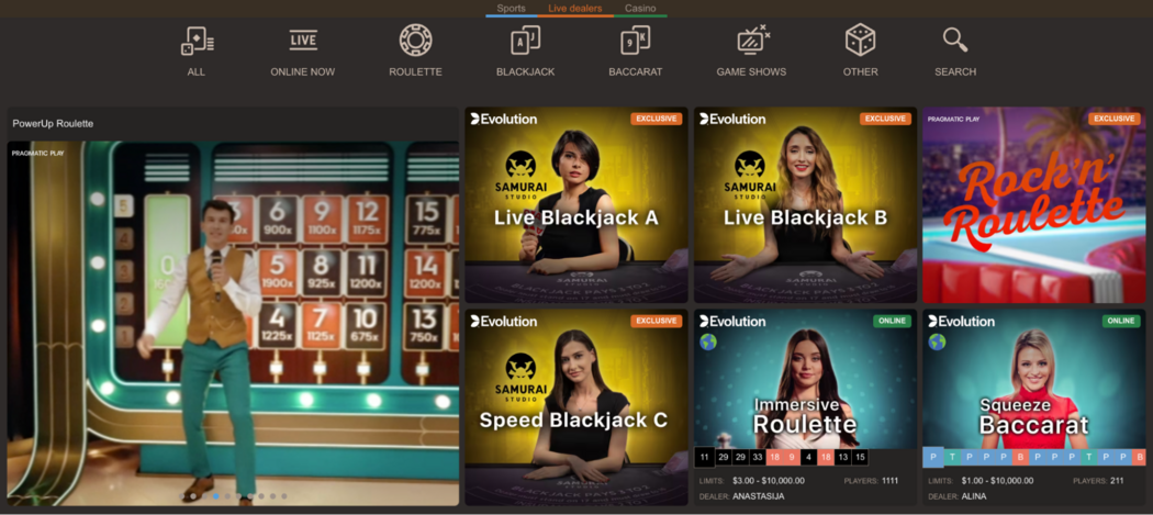 Джойказино живі дилери Джойказино