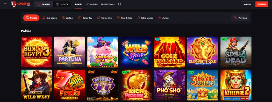 Rooster Bet Casino pokies Rooster Bet