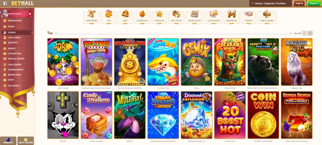 BetHall Casino games Bet Hall Casino