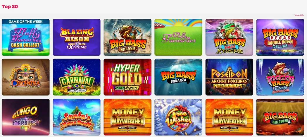 Spin Casino UK games