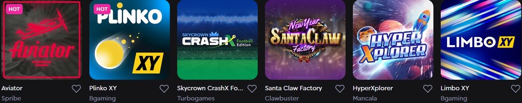 Skycrown Casino Crash Games