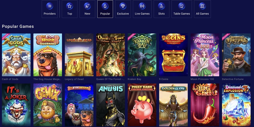 Frumzi casino games