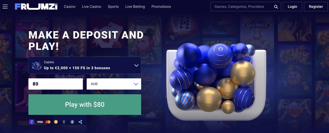 Frumzi casino website
