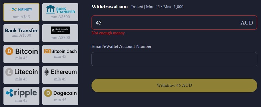 Golden Crown Casino Payments