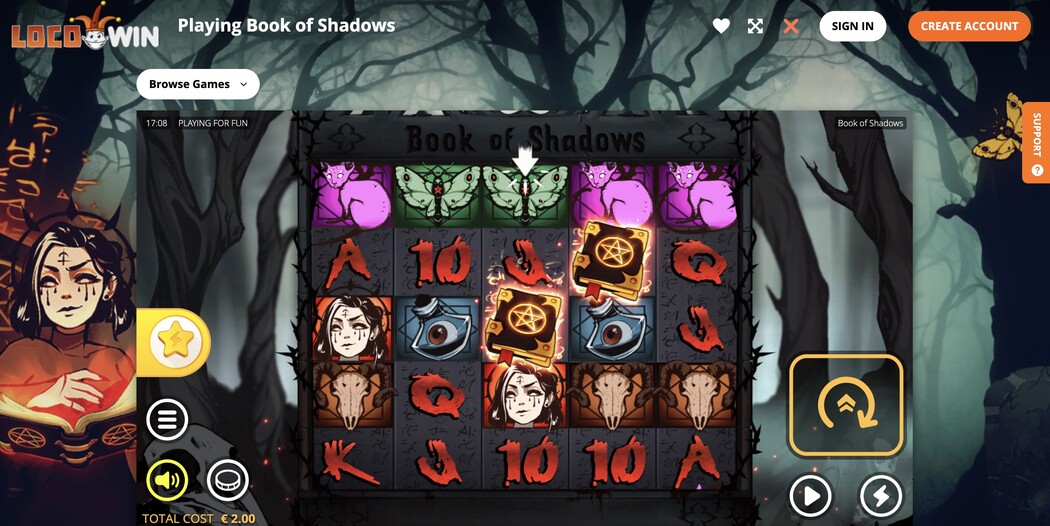 Locowin Casino online pokie Book of Shadows Locowin Casino pokies