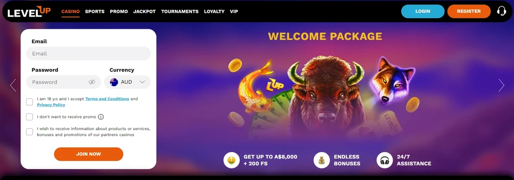 Level Up Casino site Level Up Casino