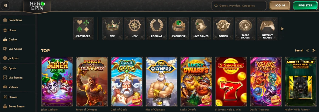 Hero Spin Casino play online Hero Spin Casino