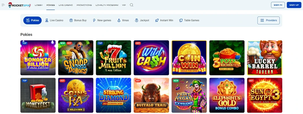 RocketSpin Casino games RocketSpin Casino