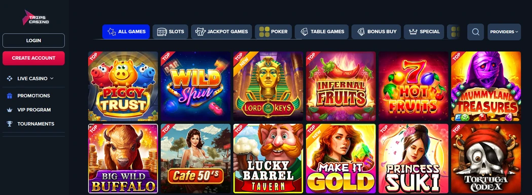 Trips Casino pokies TripsCasino