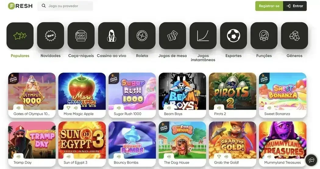 Fresh cassino online jogos e slots Fresh cassino jogos