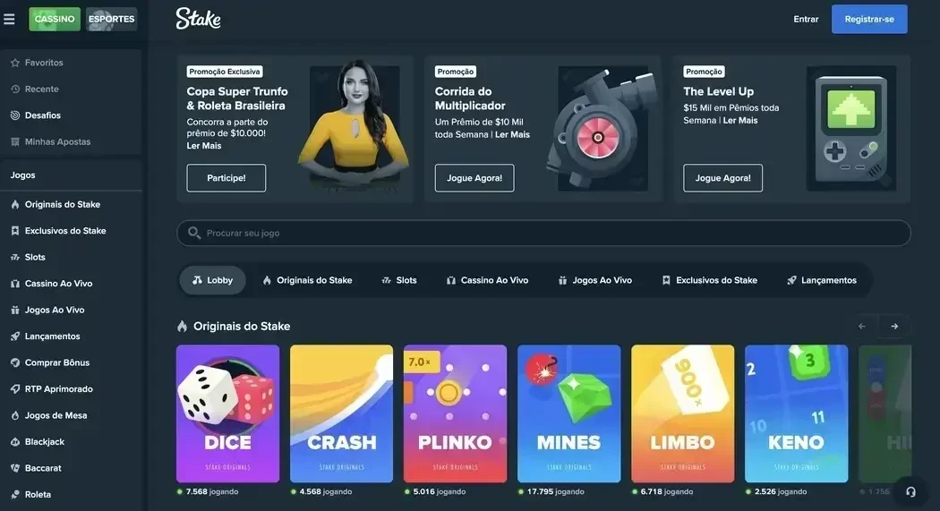 Site oficial do Stake Cassino Site do Stake Cassino