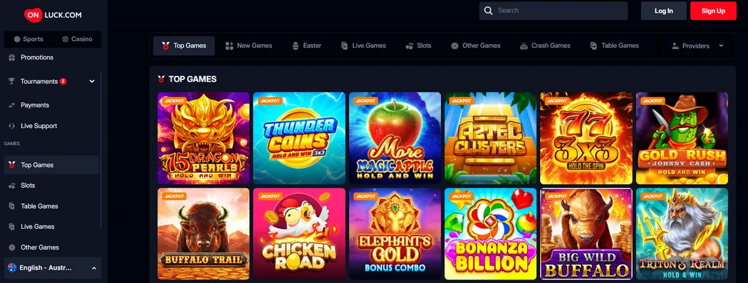 On Luck Casino games On Luck Casino