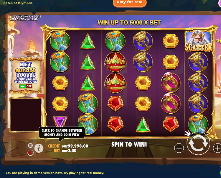 Демонстрация демо-игры слота Cлот