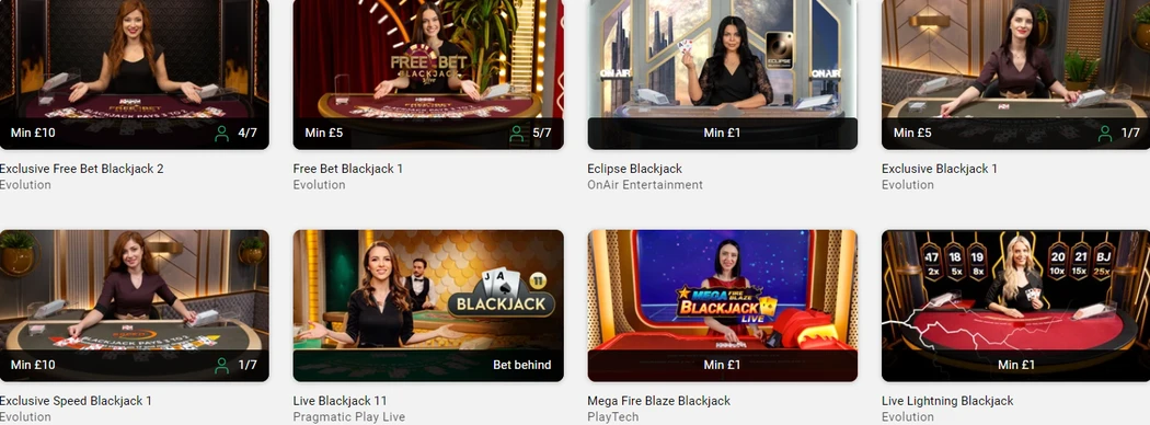 Live Casino Blackjack Live Casino Online