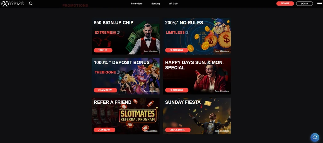 Casino Extreme no deposit bonus
