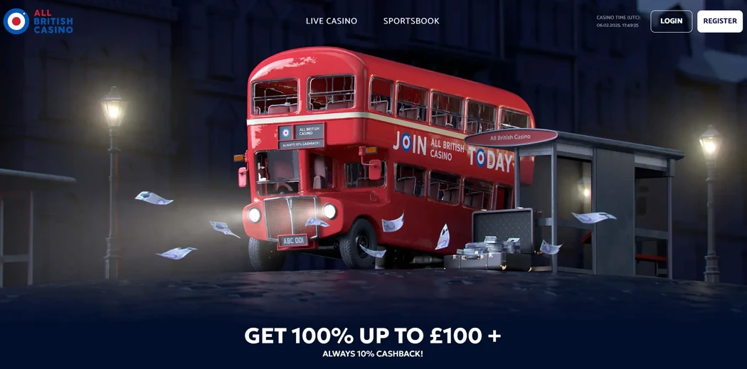 All British Casino Bonus Code