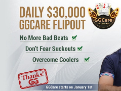 Daily 30 000$ Flipout: турнір для невдачливих гравців на GGпокерок