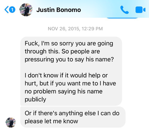 Джастин Бономо о Джонатане Дюамеле