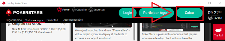 Saques da PokerStars