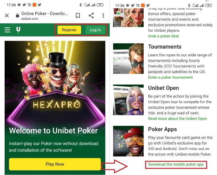 Unibet Poker на телефон
