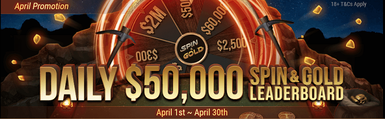 Daily Spin&Gold Leaderboard на GGпокерок: 50 000$ ежедневно Daily Spin&Gold Leaderboard на GGпокерок