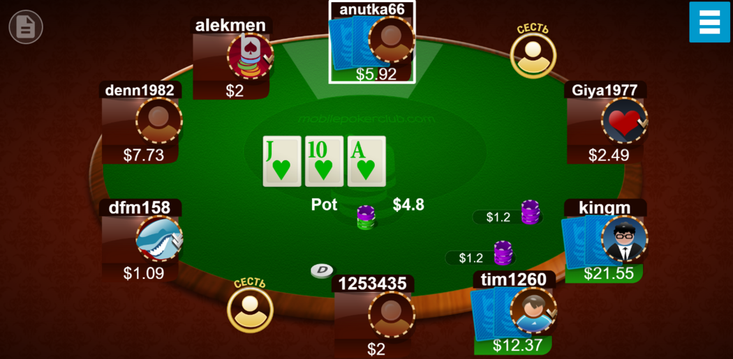 Mobile Poker Club скачать на компьютер