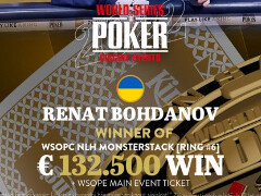 Українець Ренат Богданов виграв WSOP Circuit Monsterstack у Розвадові