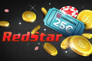Бонус на первый депозит на RedStar Poker – €25 от Cardmates