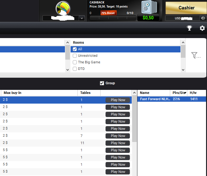 Розділ каси на ПатіПокер Каса ПатіПокер
