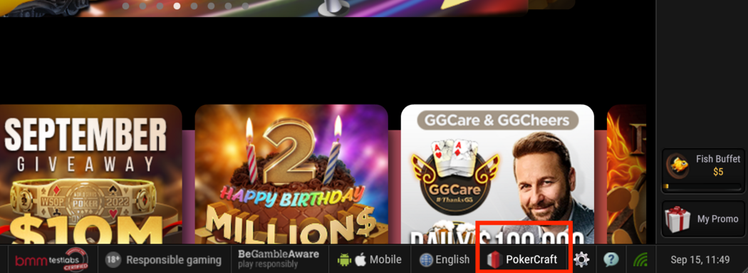 PokerCraft у лоббі ГГПокер