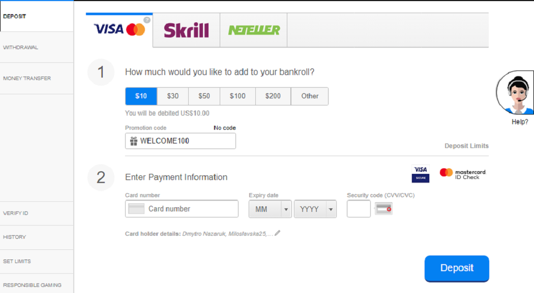 Бонус-код при першому депозиті на 888poker Поповнення рахунку 888 покер