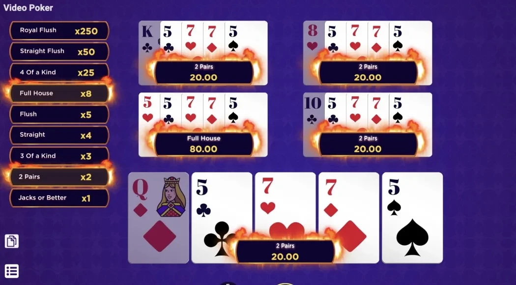 Video poker games online Video poker games